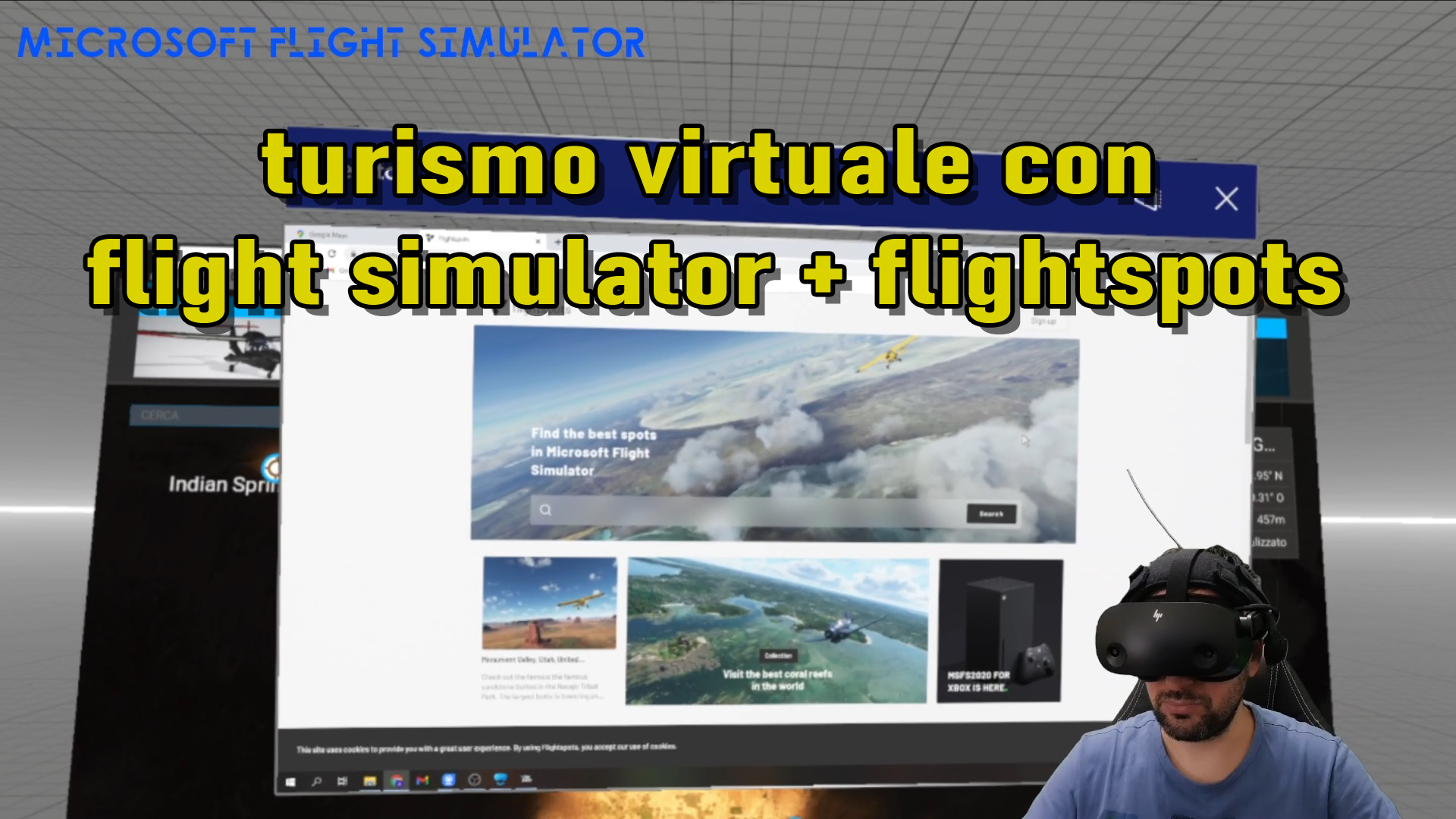 Come fare turismo in realtà virtuale con Microsoft Flight Simulator e Flightspots